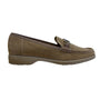 Salvatore Ferragamo Women’s Tan Suede Loafers With Gold Buckle Size 7.5B