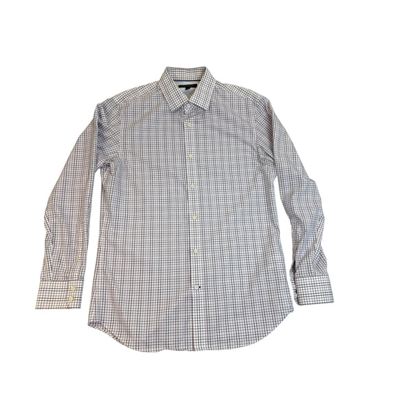Banana Republic Mens Non-Iron Slim Fit Checkered Dress Shirt M