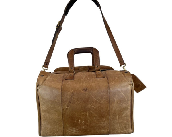 Insiders Duffels Leather & Canvas Travel Bag With Adjustable Strap