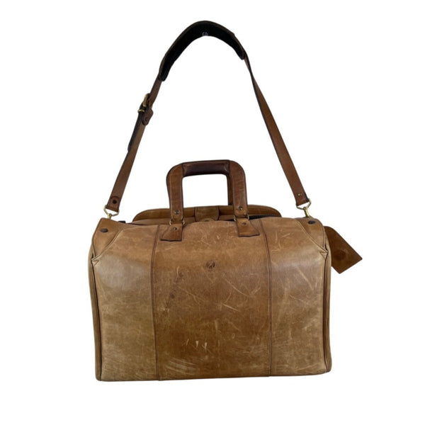 Insiders Duffels Leather & Canvas Travel Bag With Adjustable Strap