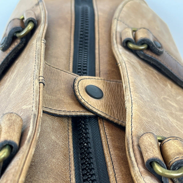 Insiders Duffels Leather & Canvas Travel Bag With Adjustable Strap