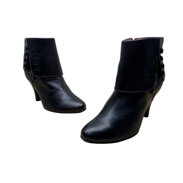 Söfft Orlena Women’s Black Leather Button Details Side Zipper Ankle Boots Sz 8M