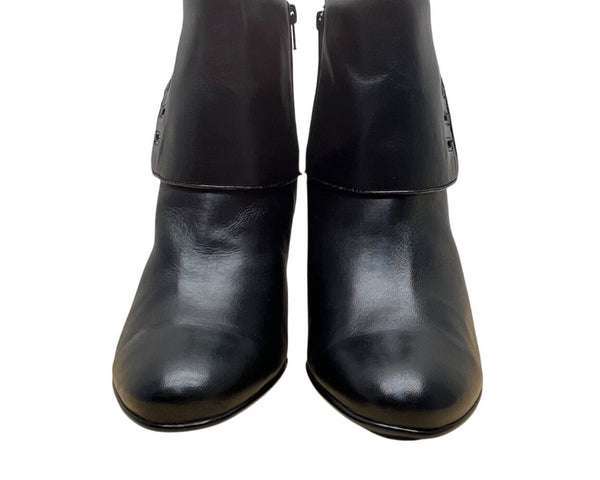 Söfft Orlena Women’s Black Leather Button Details Side Zipper Ankle Boots Sz 8M