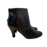 Söfft Orlena Women’s Black Leather Button Details Side Zipper Ankle Boots Sz 8M