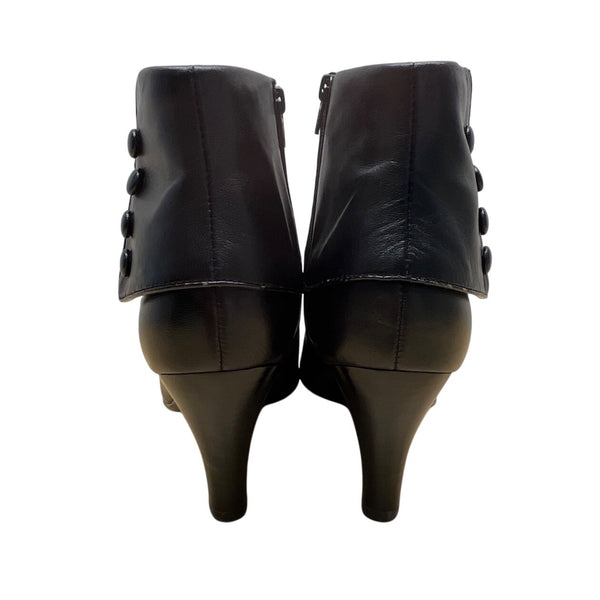 Söfft Orlena Women’s Black Leather Button Details Side Zipper Ankle Boots Sz 8M