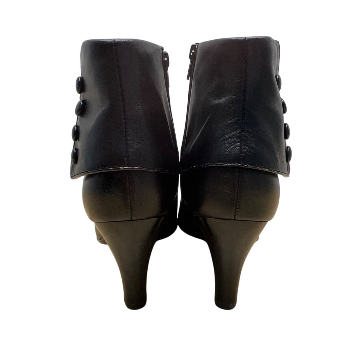 Söfft Orlena Women’s Black Leather Button Details Side Zipper Ankle Boots Sz 8M