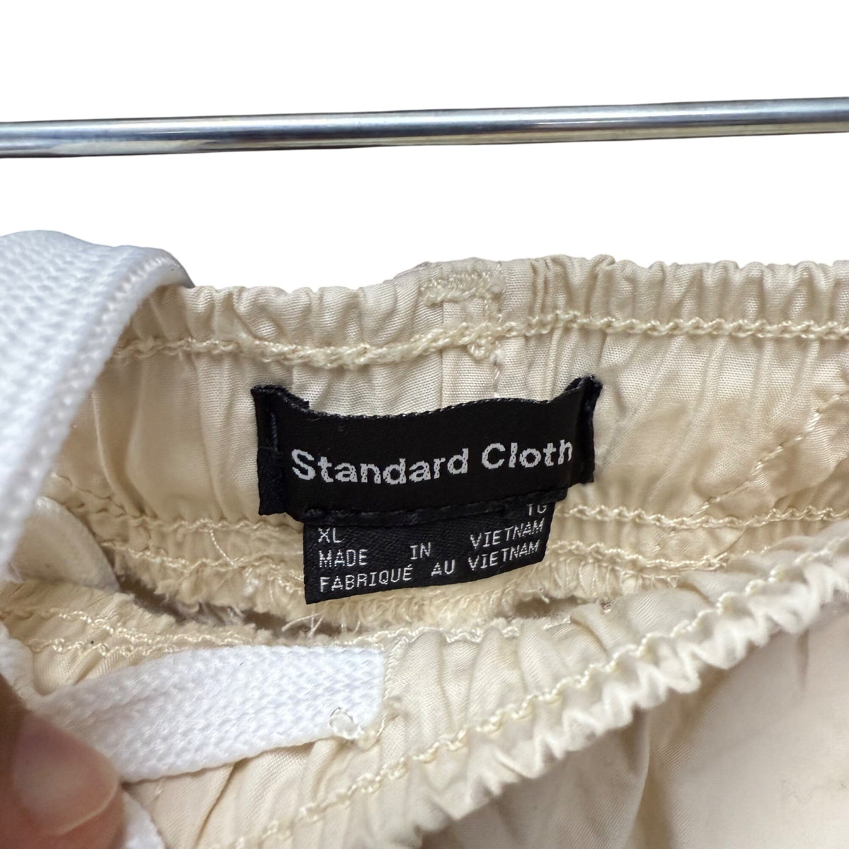 Standard Cloth Mens Beige Cotton Lounge Pants Elastic Waist Size XL