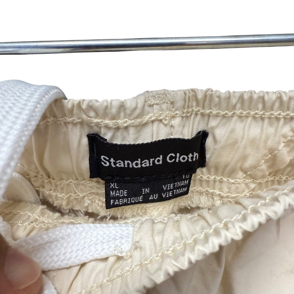 Standard Cloth Mens Beige Cotton Lounge Pants Elastic Waist Size XL