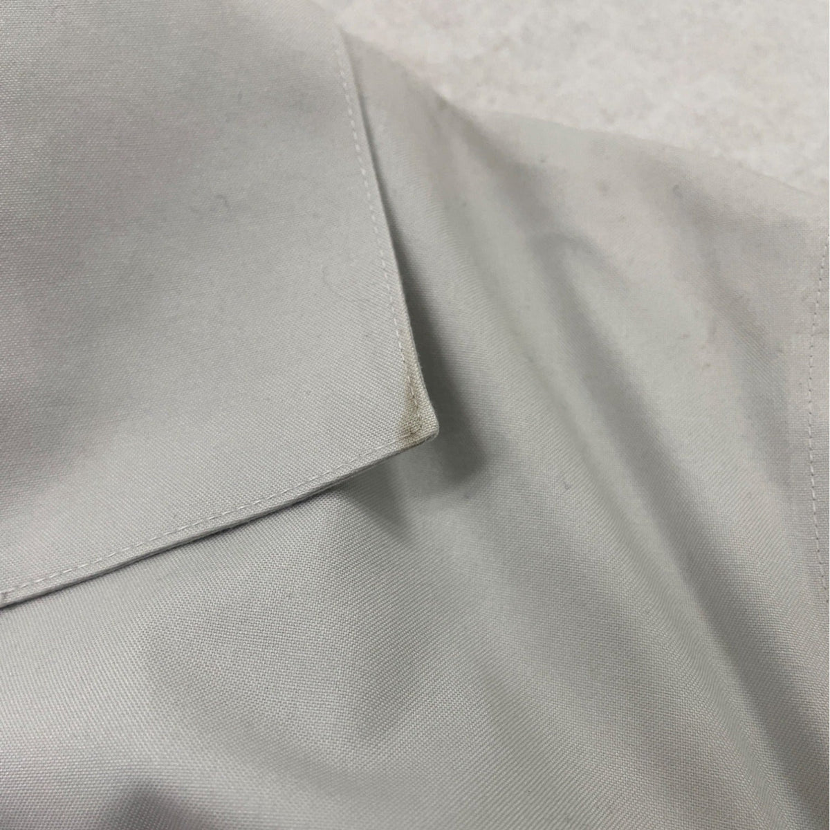 Chicos No-Iron 3/4 Sleeve Button-Up Shirt Size 2 100% Cotton Light Gray Womens