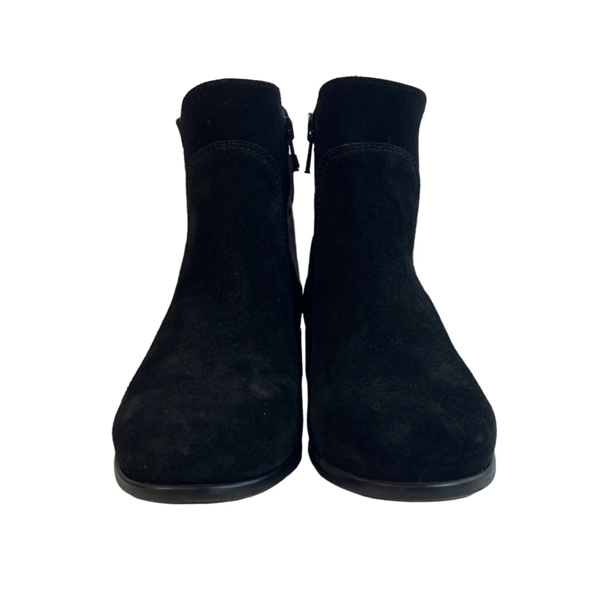 La Canadienne Women's Black Suede Ankle Booties Sz 8M - NWOB