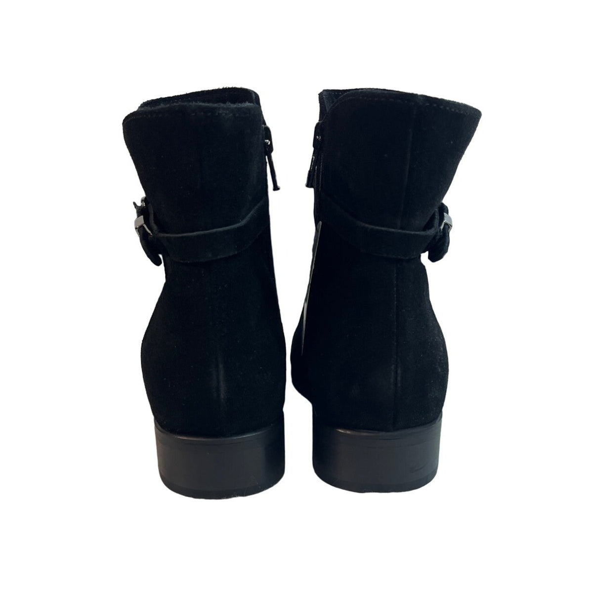 La Canadienne Women's Black Suede Ankle Booties Sz 8M - NWOB