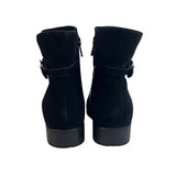 La Canadienne Women's Black Suede Ankle Booties Sz 8M - NWOB
