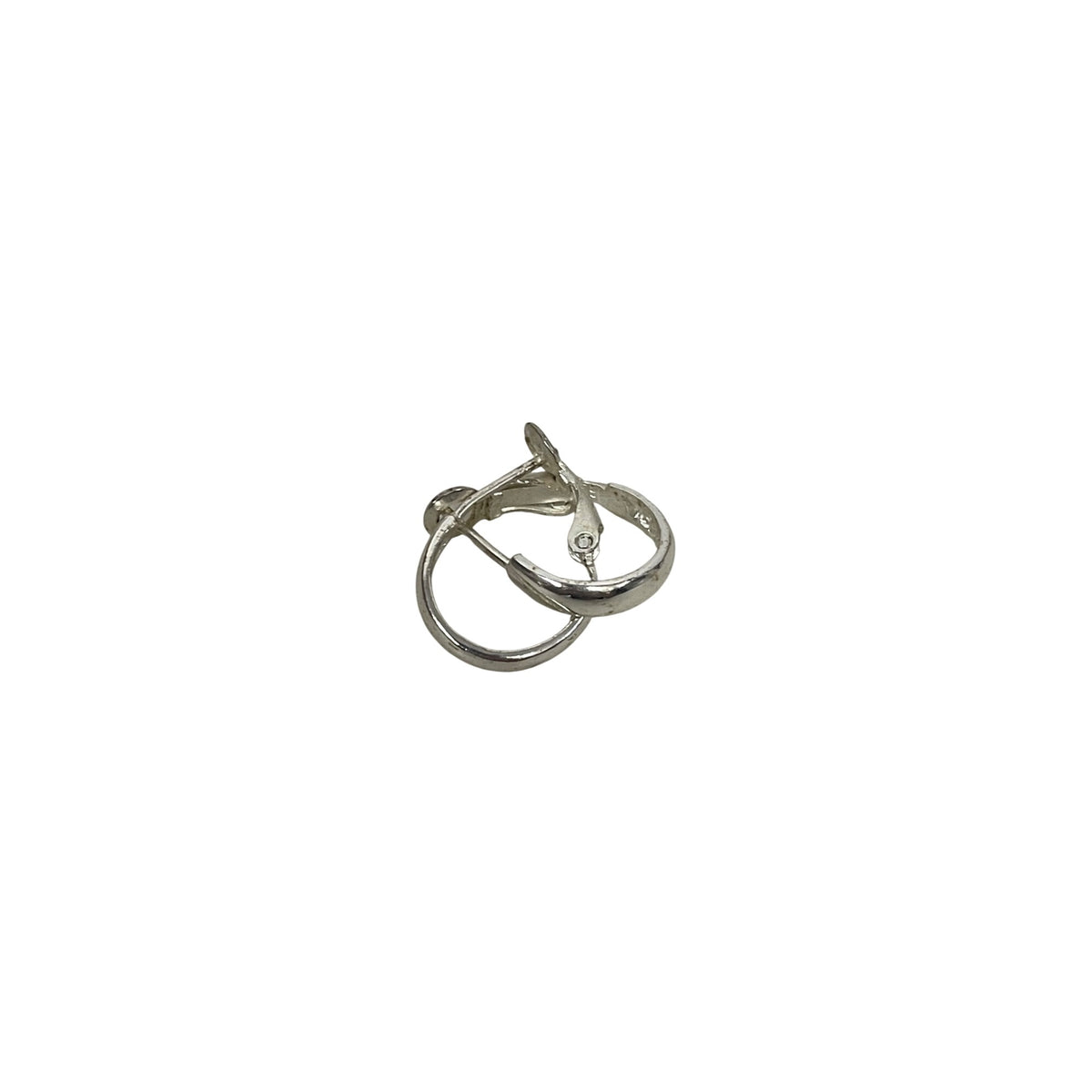 Silver-Plated Womens Hoops Leverback Earrings Lightweight Small Circular Shape