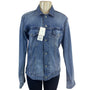 Uniqlo Womens Denim Jean Jacket Classic Fit Button Front Size L - New