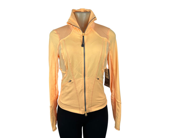 Zella Womens Slim Fit Coral Kiss Zip Up Long Sleeve Jacket Sz S - New