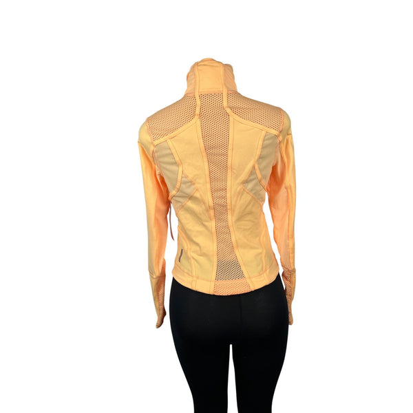 Zella Womens Slim Fit Coral Kiss Zip Up Long Sleeve Jacket Sz S - New