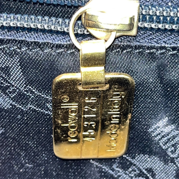 Moschino Women’s Light Blue Leather Gold Logo Hardware Structured Clutch Handbag