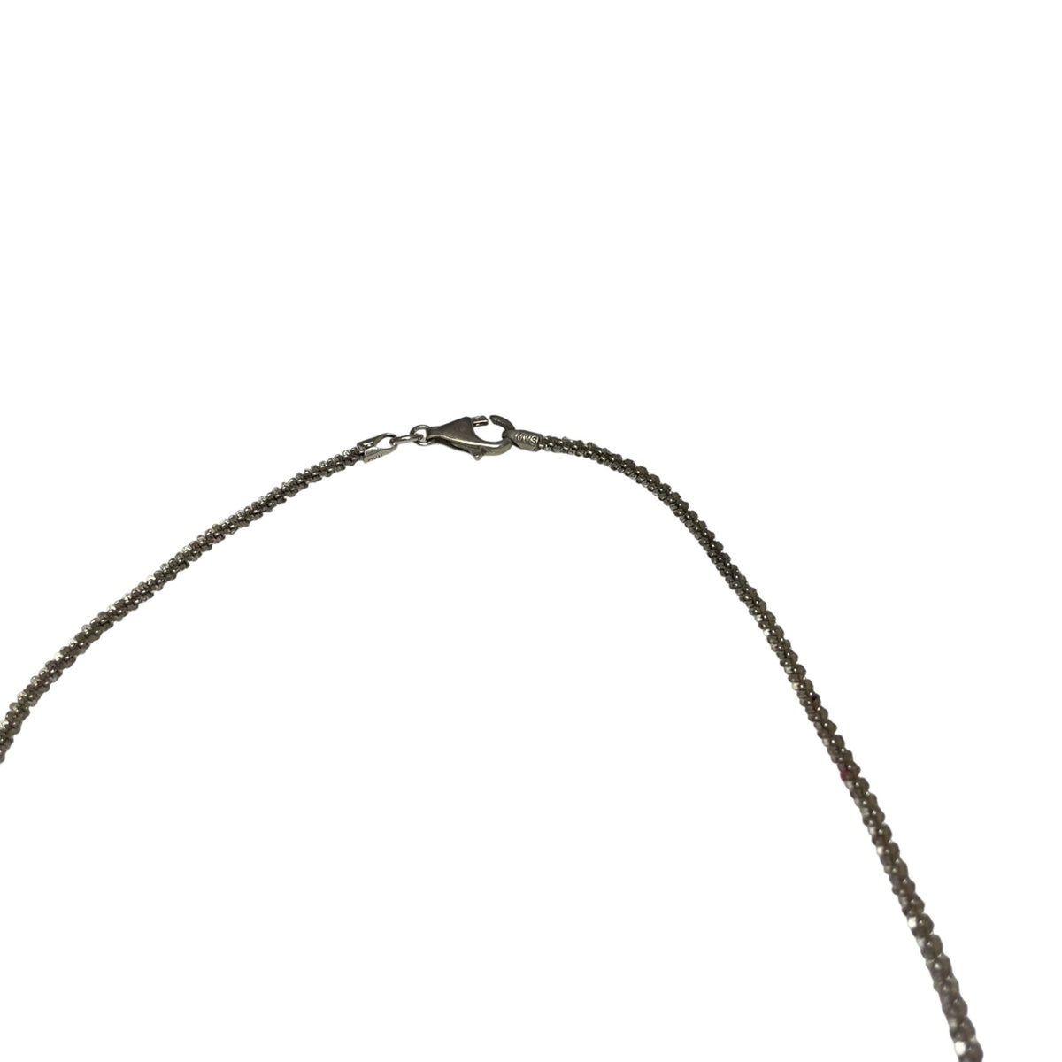 Silver-Tone Unisex Metal Link Chain Necklace 18 Inches Lobster Clasp