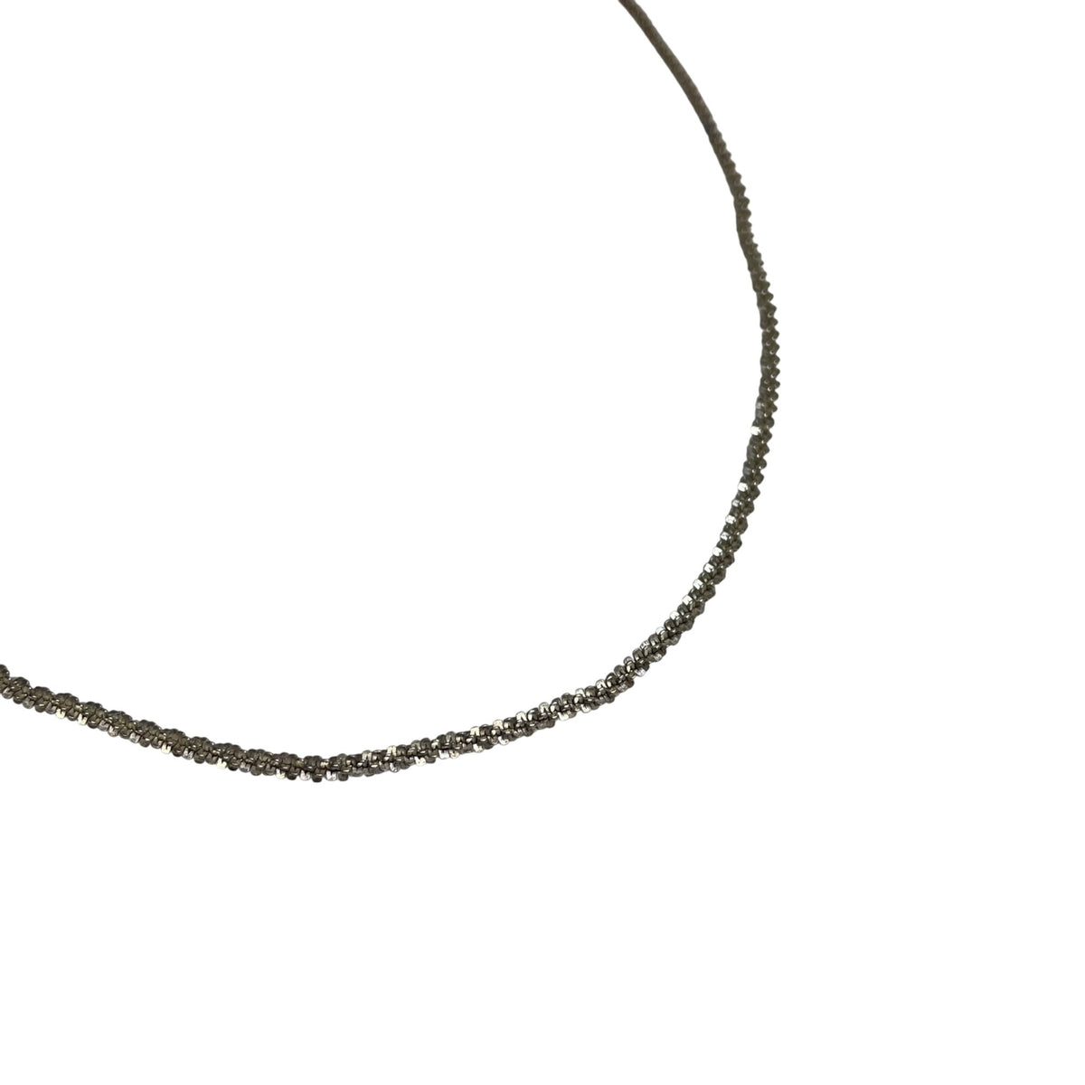 Silver-Tone Unisex Metal Link Chain Necklace 18 Inches Lobster Clasp