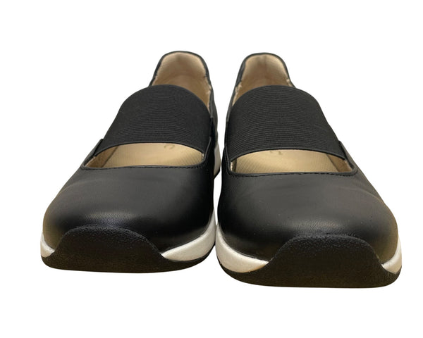 Vionic Women’s Black Leather Slip-On Arch Support Comfort Shoes Size 9.5