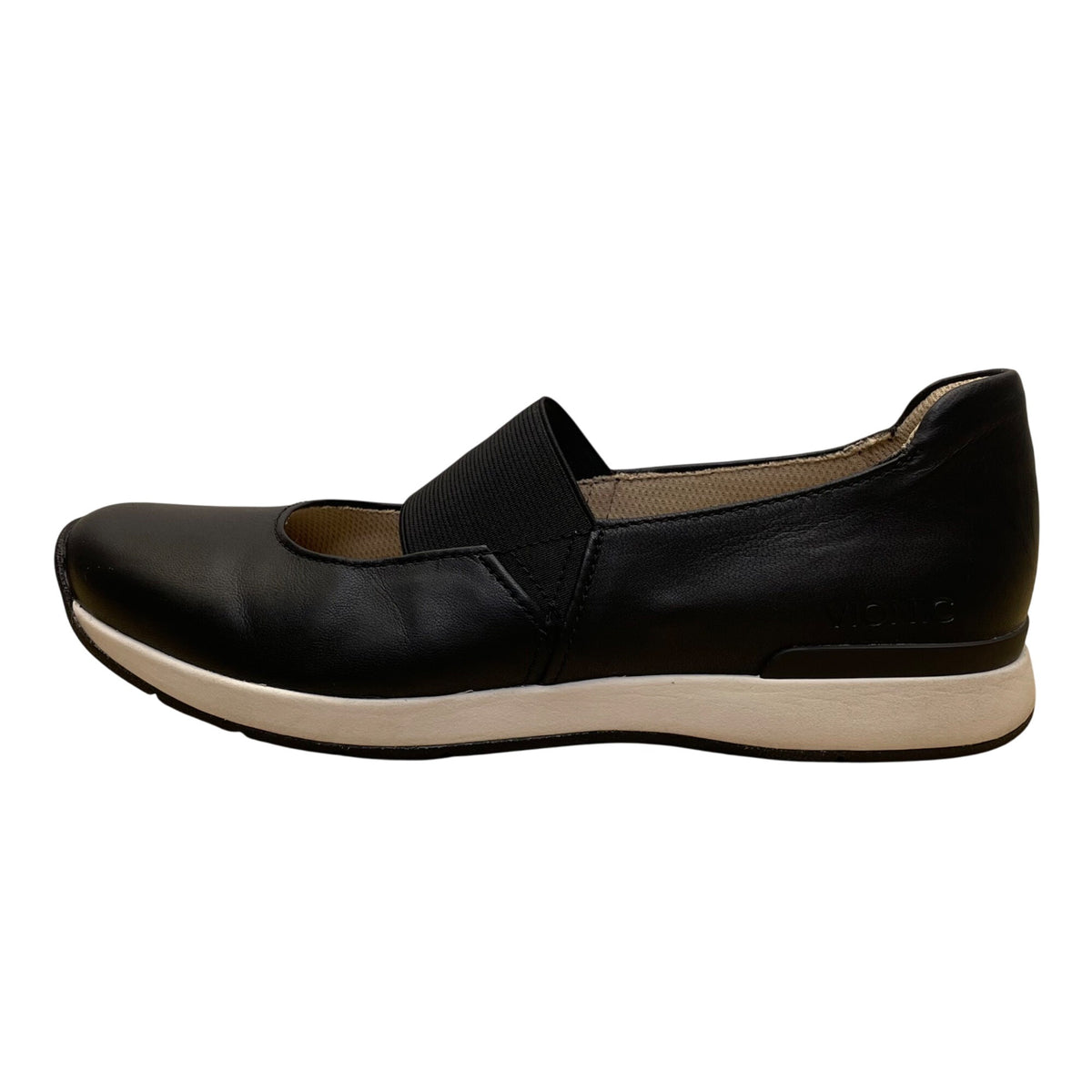 Vionic Women’s Black Leather Slip-On Arch Support Comfort Shoes Size 9.5