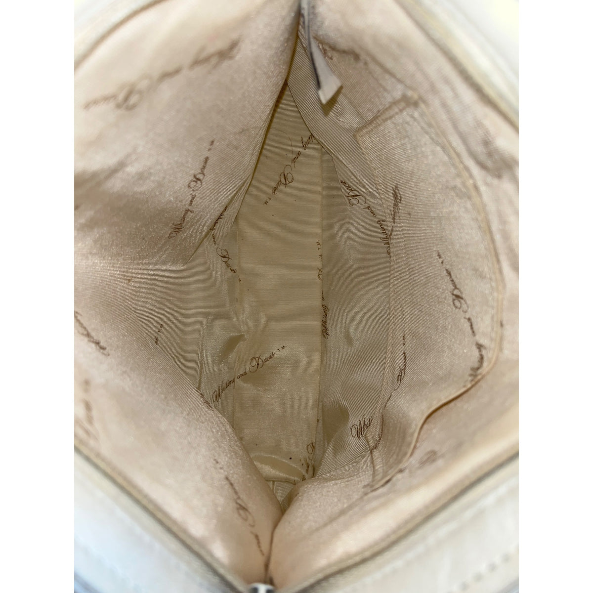 Vintage Whiting And Davis Women's Ivory Metal Mesh Shoulder Bag Sz S