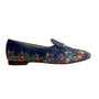 Talbots Women’s Blue Floral Print Genuine Leather Slip-On Loafers Shoes Size 8M