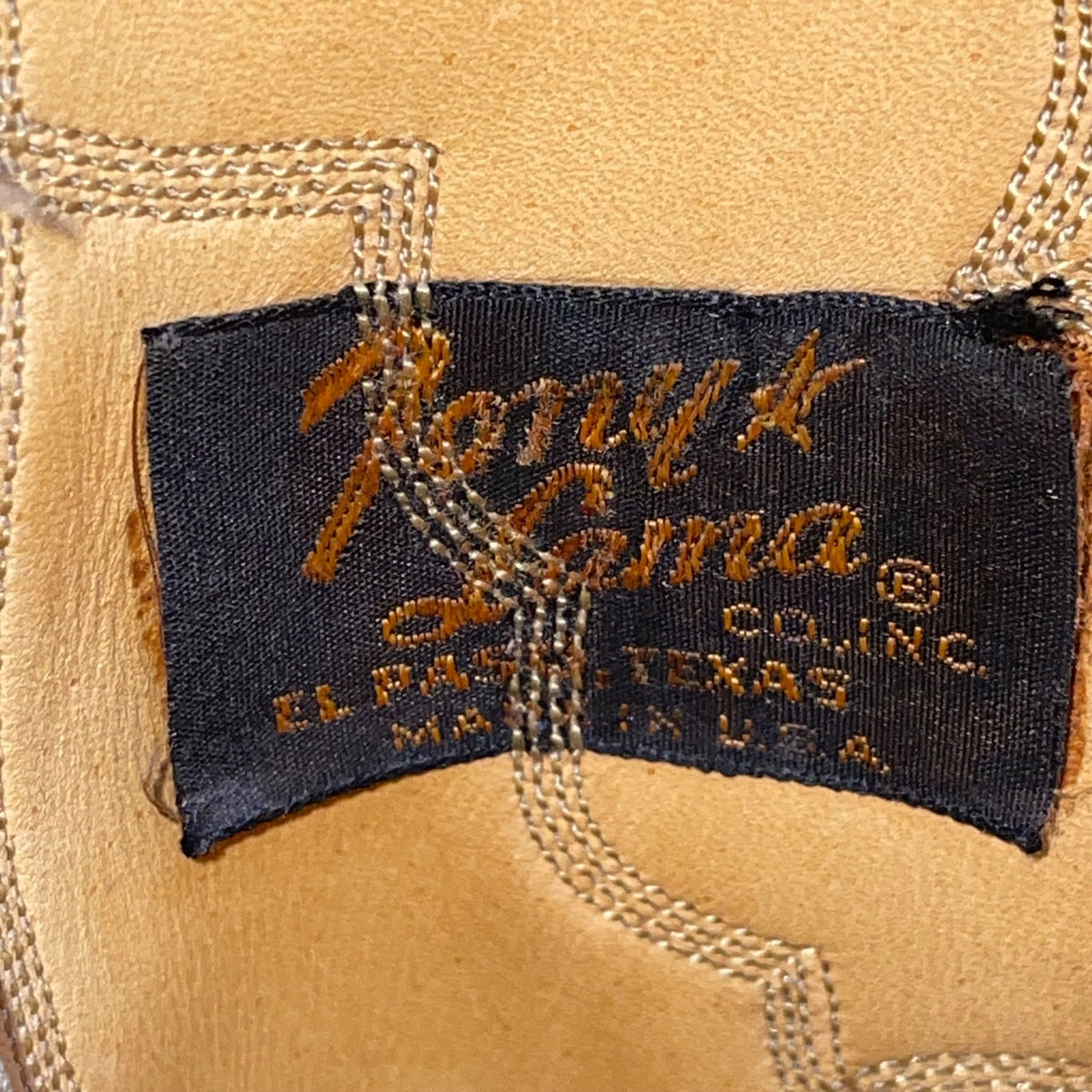 Tony Lama Men’s Tan Brown Leather Vintage Style Western Cowboy Boots Size 6.5D