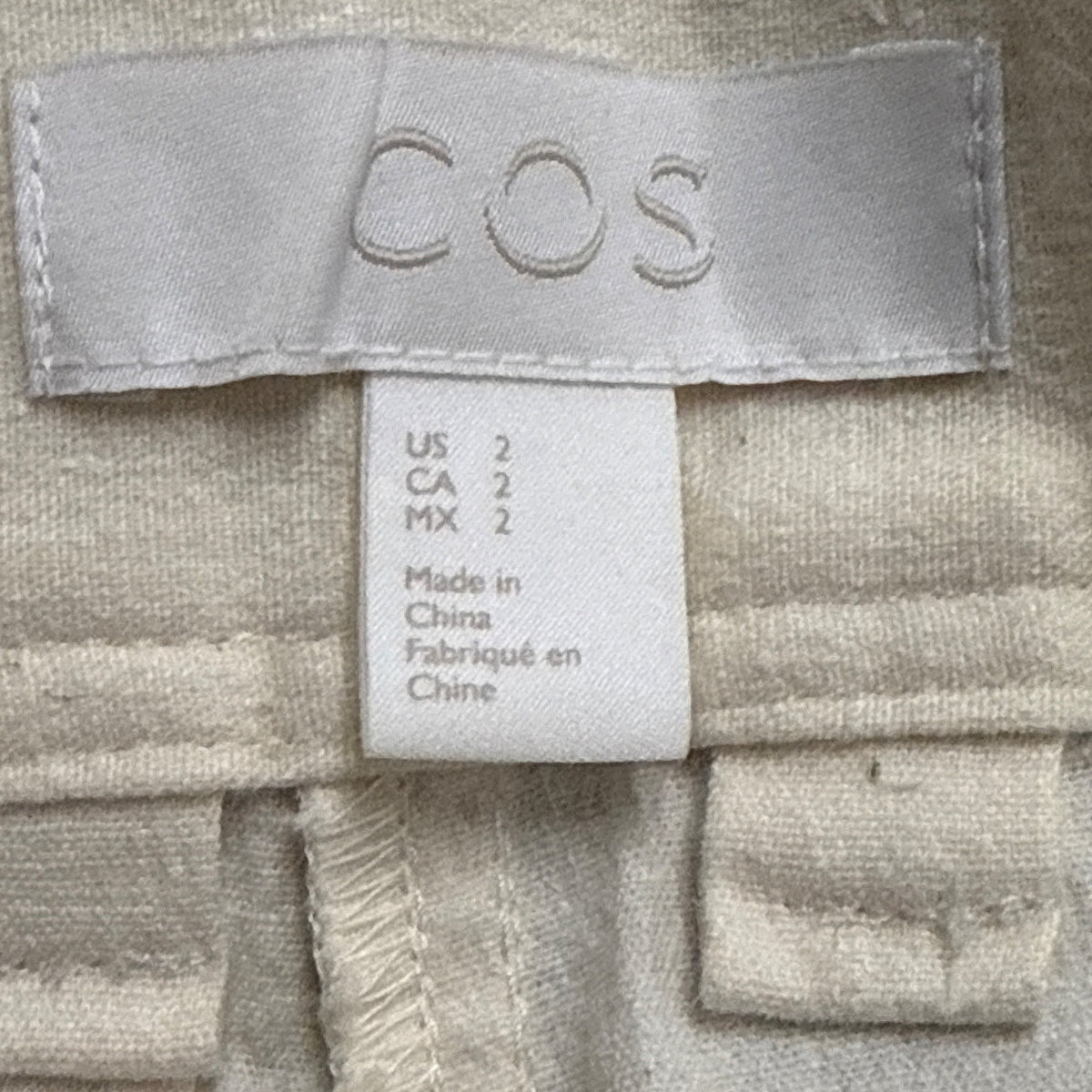 COS Women’s White High-Waisted Tapered Pants Size 2