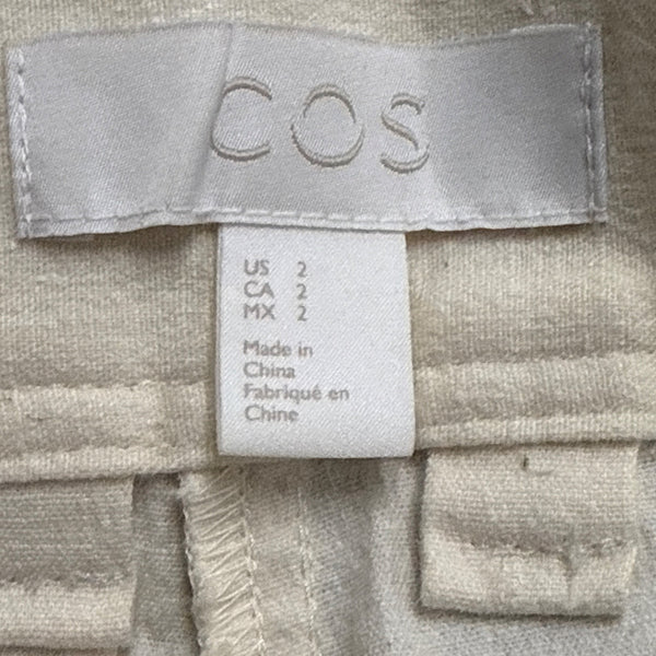 COS Women’s White High-Waisted Tapered Pants Size 2