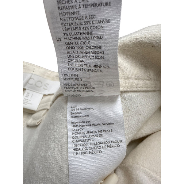 COS Women’s White High-Waisted Tapered Pants Size 2
