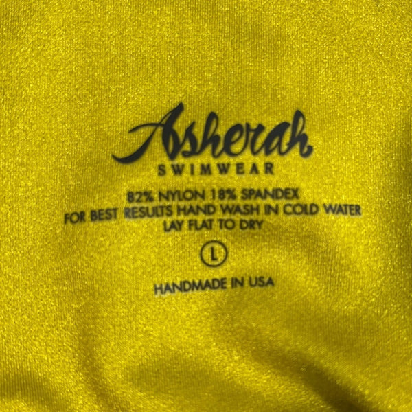 Asherah Gold Halter Bikini Top Size L- NEW