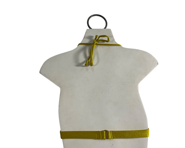 Asherah Gold Halter Bikini Top Size L- NEW