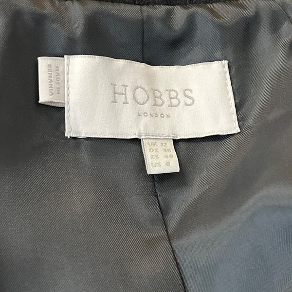 Hobbs London Womens Black Pink A-Line Striped Dress With Cropped Jacket Sz 8 New