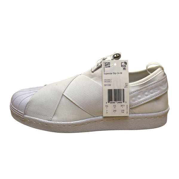 Adidas Women’s White Superstar Slip On Originals Sneakers Size 7