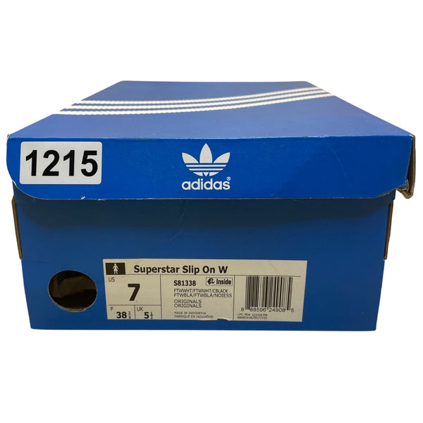 Adidas Women’s White Superstar Slip On Originals Sneakers Size 7