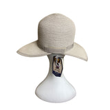 Sun and Sand Womens Wide Brim Paper Straw Sun Hat Beige UPF 50+ New