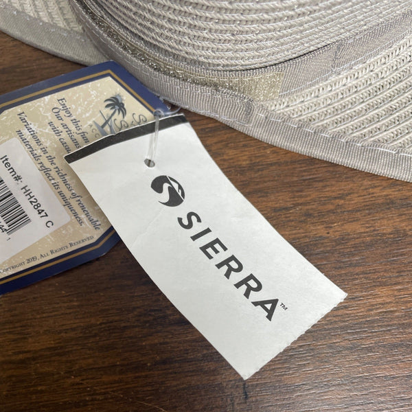 Sun and Sand Womens Wide Brim Paper Straw Sun Hat Beige UPF 50+ New