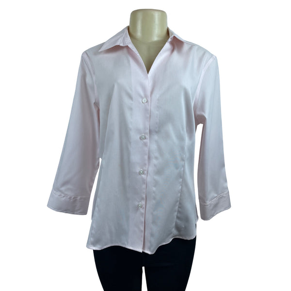 Anne Klein Women’s Pink Long Sleeve Button Up Shirt  Sz L  New