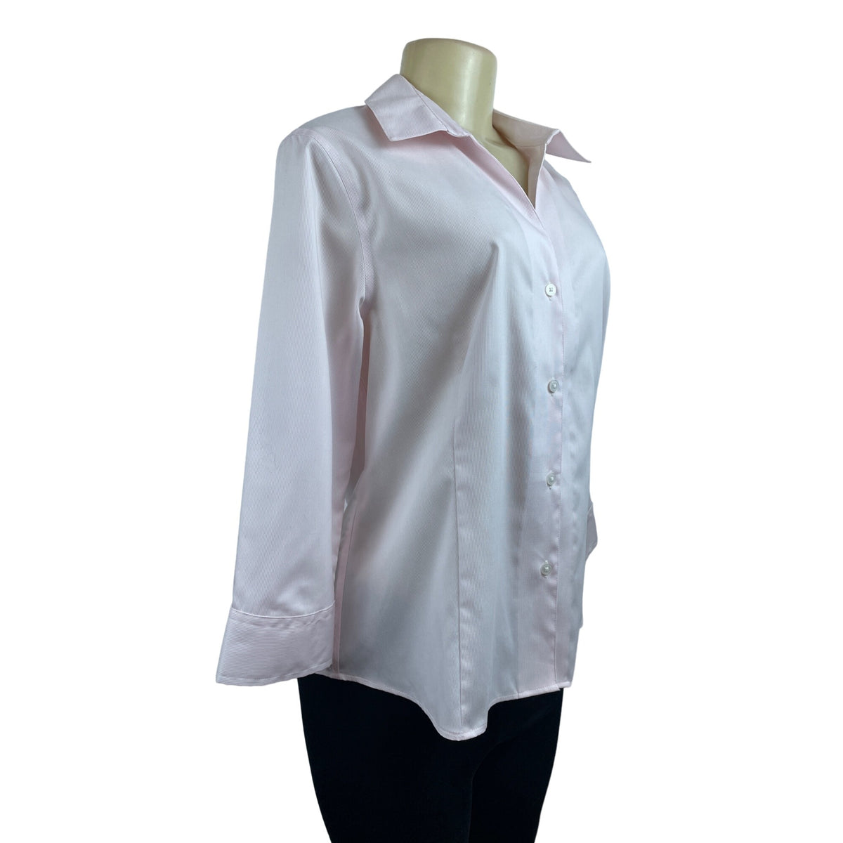 Anne Klein Women’s Pink Long Sleeve Button Up Shirt  Sz L  New