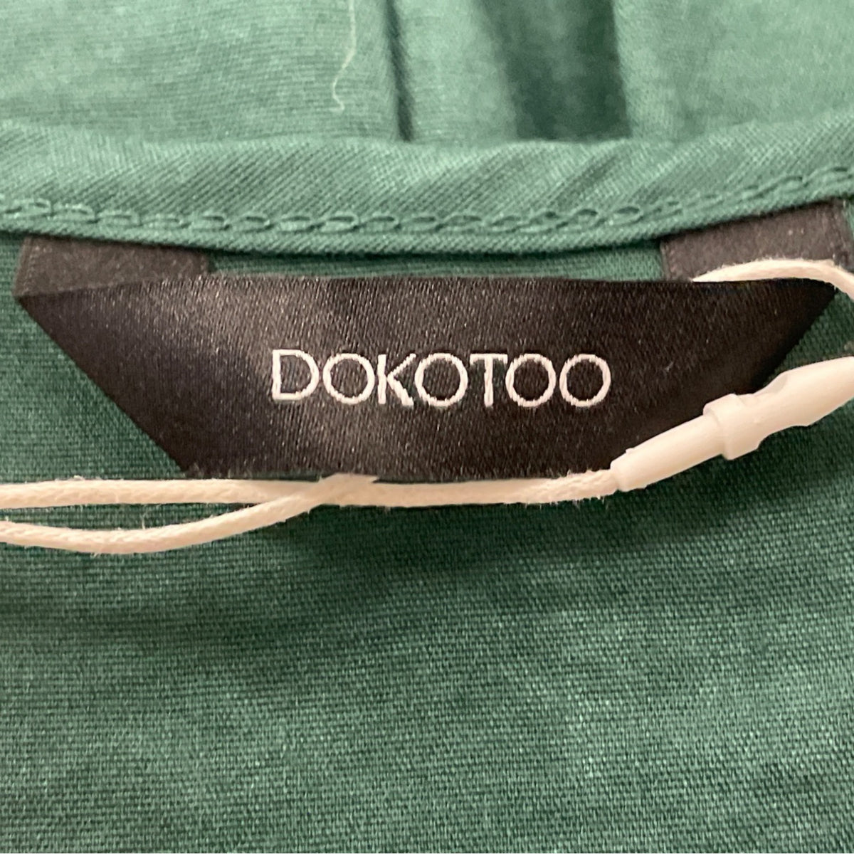Dokotoo Womens Green V-Neck Ruffle Sleeve Peplum Blouse Soft Fabric Size S - New