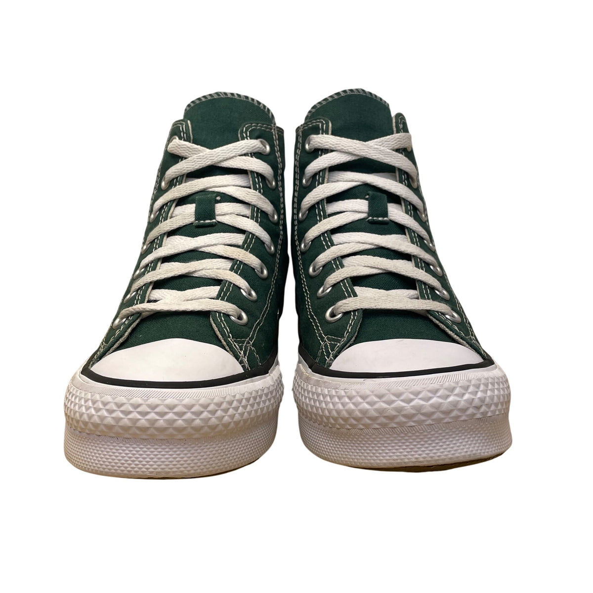 Converse Kids Girls Green Canvas All Star Lace-Up High Top Sneakers Size 4
