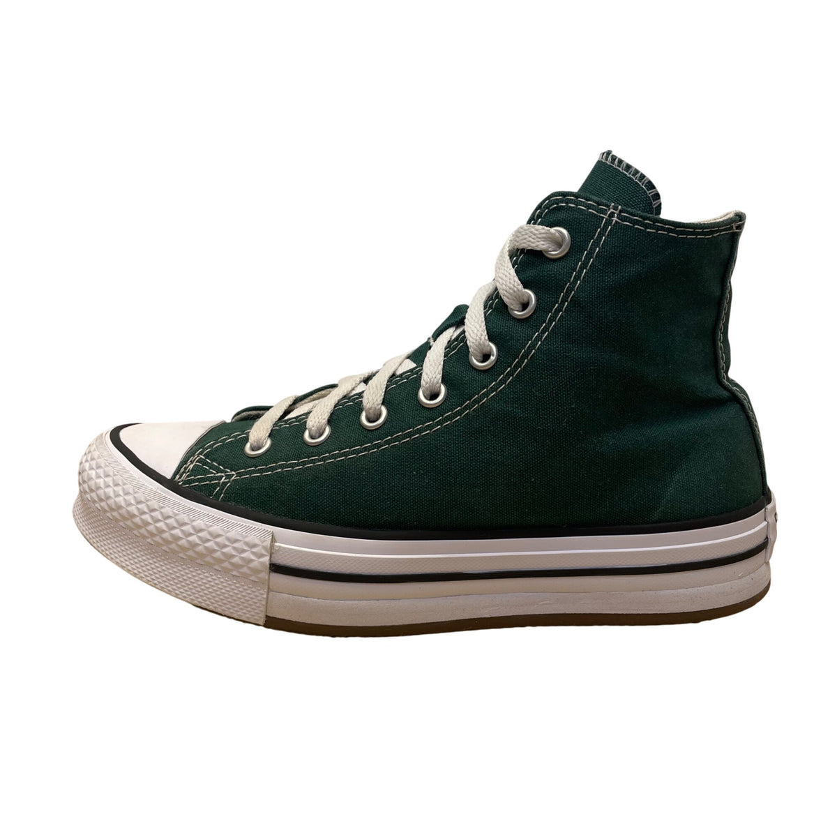 Converse Kids Girls Green Canvas All Star Lace-Up High Top Sneakers Size 4