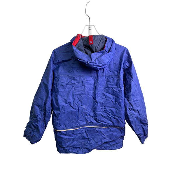 Patagonia Kids Blue Waterproof Nylon Jacket W/Hood Reflective Trim Size 12 Durable
