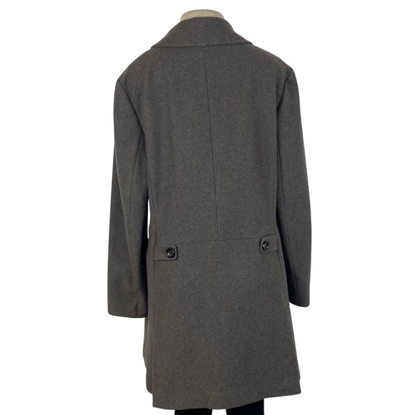 Banana Republic Womens Gray Wool Blend Button-Front Coat Sz XL