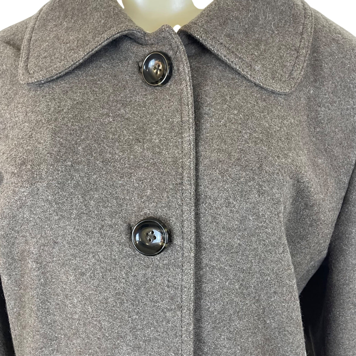 Banana Republic Womens Gray Wool Blend Button-Front Coat Sz XL
