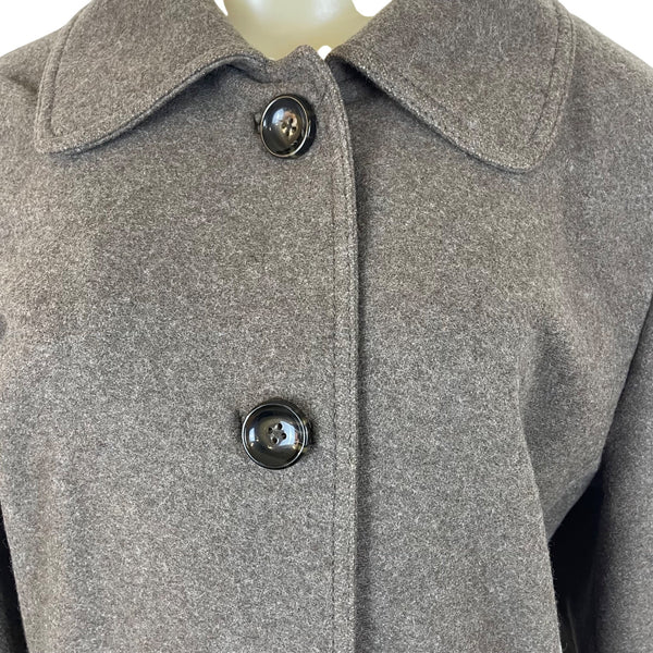Banana Republic Womens Gray Wool Blend Button-Front Coat Sz XL