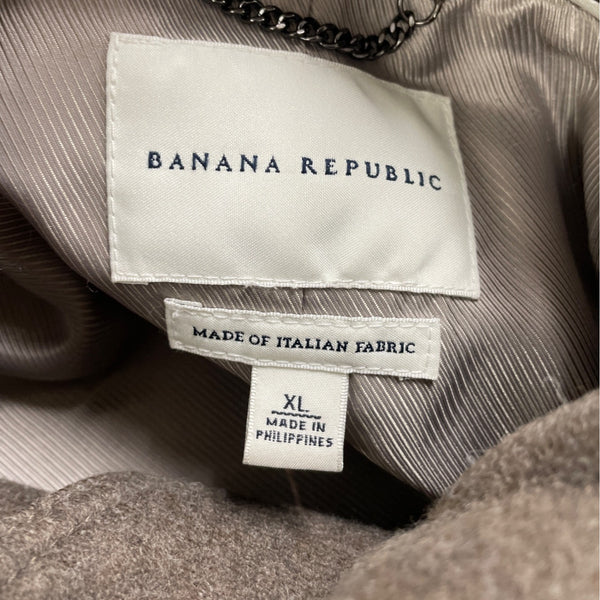 Banana Republic Womens Gray Wool Blend Button-Front Coat Sz XL