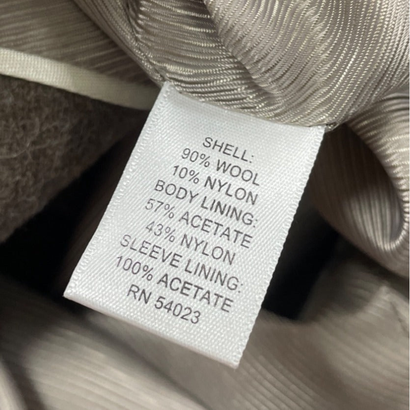 Banana Republic Womens Gray Wool Blend Button-Front Coat Sz XL