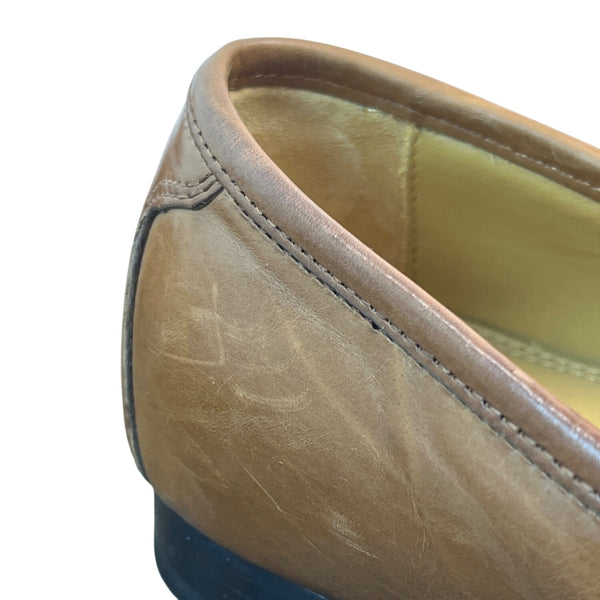 Johnston & Murphy Men’s Tan Leather Breland Kiltie Tassel Saddle Loafer Sz 9.5M